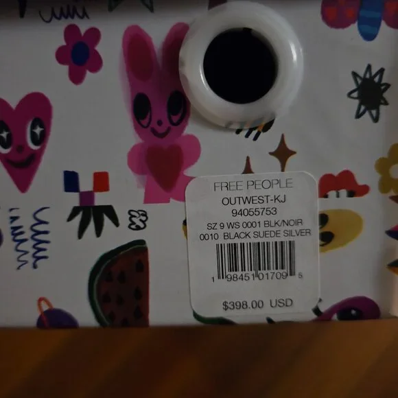 🍒NIB🍒 Jeffrey Campbell Crystal-Studded Black Suede Outwest-KJ Boots, Size 9 - Picture 15 of 16